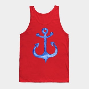 Watercolor Anchor Tank Top